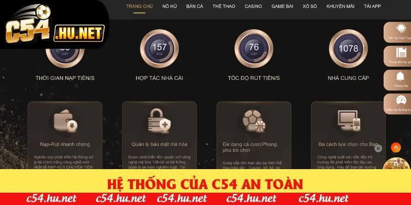 Hệ thống của C54 an toàn