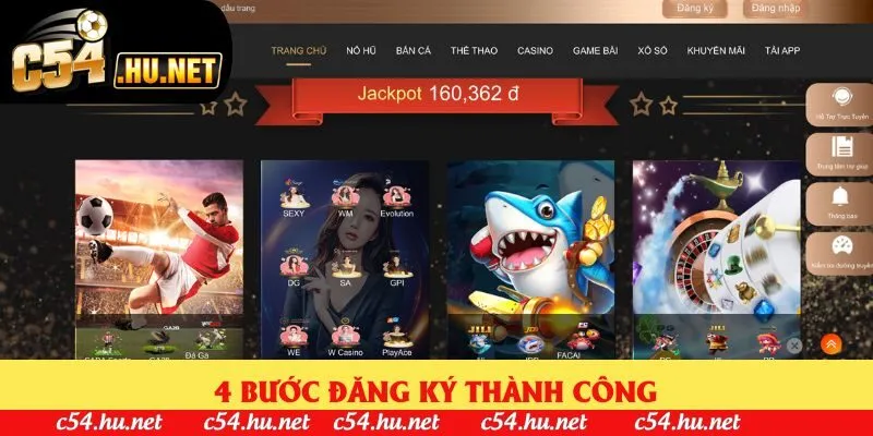 4 bước đăng ký thành công